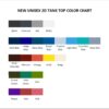 tank top color chart - Bruce Springsteen Shop